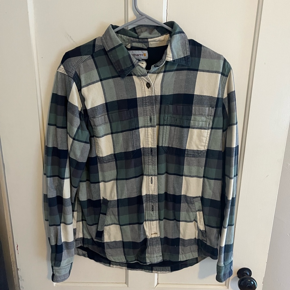 Carhartt Medium Fleece-Lined Flannel Button Up